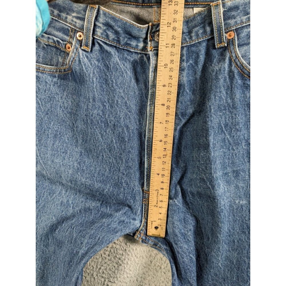 Levi's Jeans Mens 38x36 (Actual 35x32) 501 XX Button Fly Distressed Y2K Blue - Picture 8 of 16